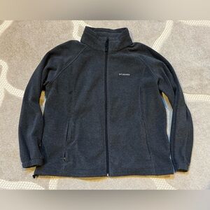 Columbia Women’s 2X Charcoal Grey Full-Zip Fleece Jacket